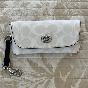 White Coach Sunglass case new